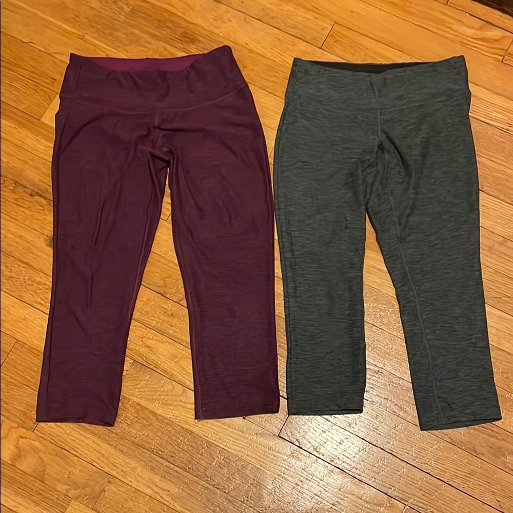 2 New Balance Leggings - purple and gray